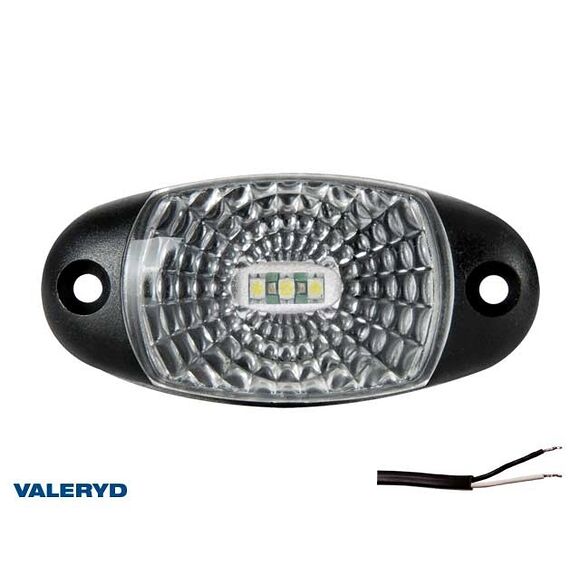 VALERYD LED Positionsljus Valeryd 72x34x18 vit 12-30V inkl. 450mm kabel
