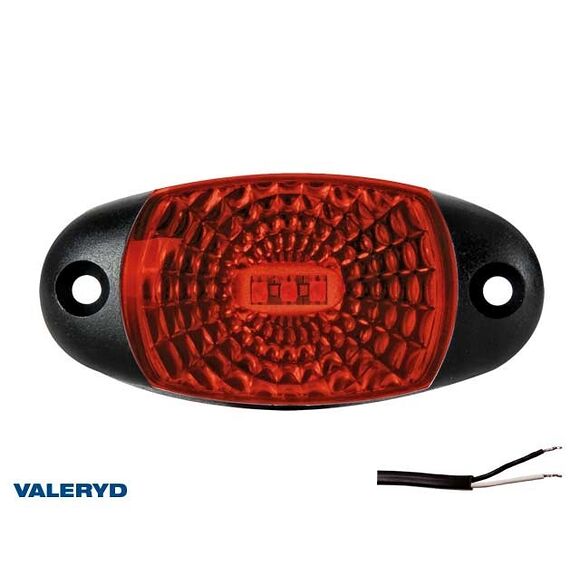 VALERYD LED Positionsljus Valeryd 72x34x18 röd 12-30V inkl. 450mm kabel