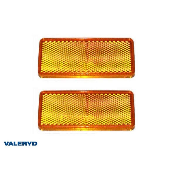 VALERYD Rektangulär reflex 90x40 gul självhäftande (2-pack)