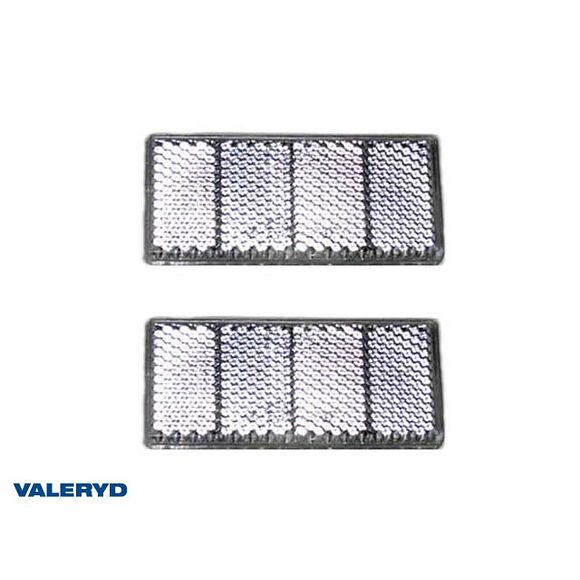 VALERYD Rektangulär reflex 69*31,5 vit självhäftande (2-pack)
