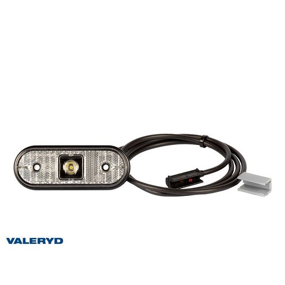 VALERYD LED Sidomarkeringslykta Aspöck Unipoint I 119x44x18mm vit 24V med P&R 1,50m Kabe