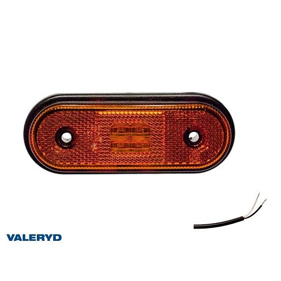 VALERYD LED Sidomarkeringslykta Valeryd 120x46x18 gul 12-30V med reflex inkl. 450 mm kab