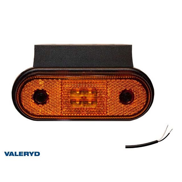 VALERYD LED Sidomarkeringslykta Valeryd 120x65 x18 gul 12-30V med reflex inkl. 450 mm ka