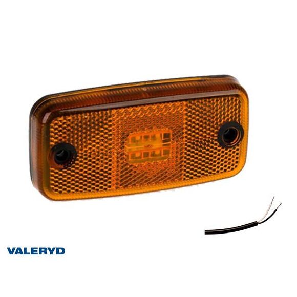 VALERYD LED Sidomarkeringslykta Valeryd 110x54x16 gul 12-30V med reflex inkl. 450 mm kab