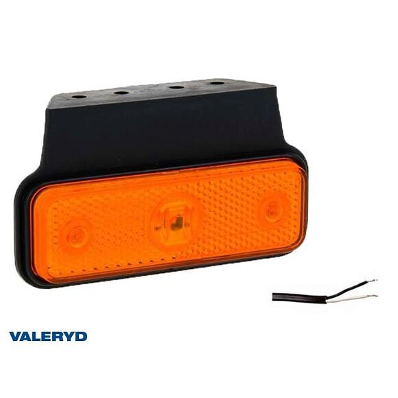 VALERYD LED Sidomarkeringslykta Valeryd 105x60x9 gul 12-30V med reflex inkl. 450 mm kabe