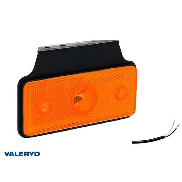 VALERYD LED Sidomarkeringslykta Valeryd 110x50x10 gul 12-30V med reflex inkl. 450 mm kab