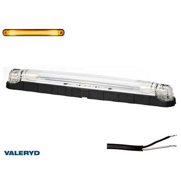 VALERYD LED Positionsljus Valeryd 242x28x29 gul fiberoptik 12-30V inkl. 450mm kabel