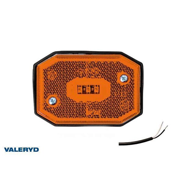 VALERYD LED Sidomarkeringslykta Valeryd 65x42x30 gul 12-30V inkl. 450 mm kabel