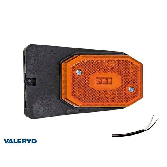 VALERYD LED Sidomarkeringslykta Valeryd 65x42x30 gul med fäste CC=40mm, inkl. 450 mm kab
