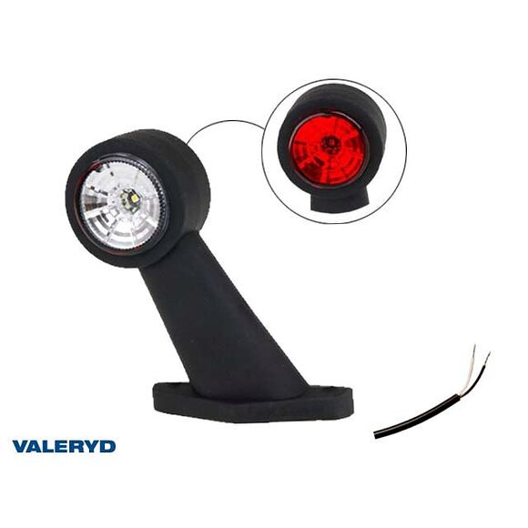VALERYD LED Breddmarkeringslykta Valeryd 133x118x45 vit/röd 12-30V inkl. 400 mm kabel, h