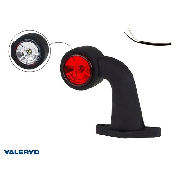 VALERYD LED Breddmarkeringslykta Valeryd 130x150x45 vit/röd 12-30V inkl. 400 mm kabel vä