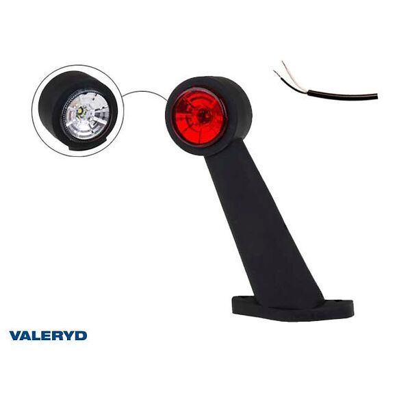 VALERYD LED Breddmarkeringslykta Valeryd 175x150x45 vit/röd 12-30V inkl. 400 mm kabel, v