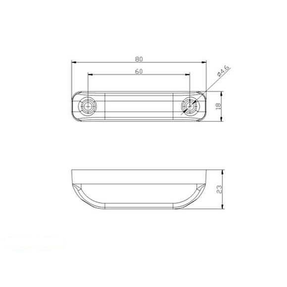 VALERYD LED Positionsljus Valeryd 80x18x23 vit 12-30V inkl. 450 mm kabel