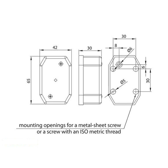 VALERYD LED Positionsljus Valeryd 65x42x30 röd 12-30V inkl. 450mm kabel