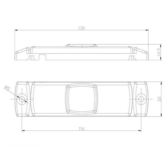 VALERYD LED Sidomarkeringslykta Valeryd 116x32x14,5 gul 12-30V med reflex inkl. 450 mm k