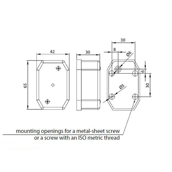 VALERYD LED Sidomarkeringslykta Valeryd 65x42x30 gul 12-30V inkl. 450 mm kabel