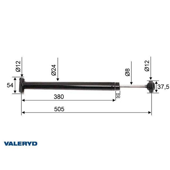 VALERYD Påskjutsdämpare passar till AL-KO 161S 161R 1993- CC=505