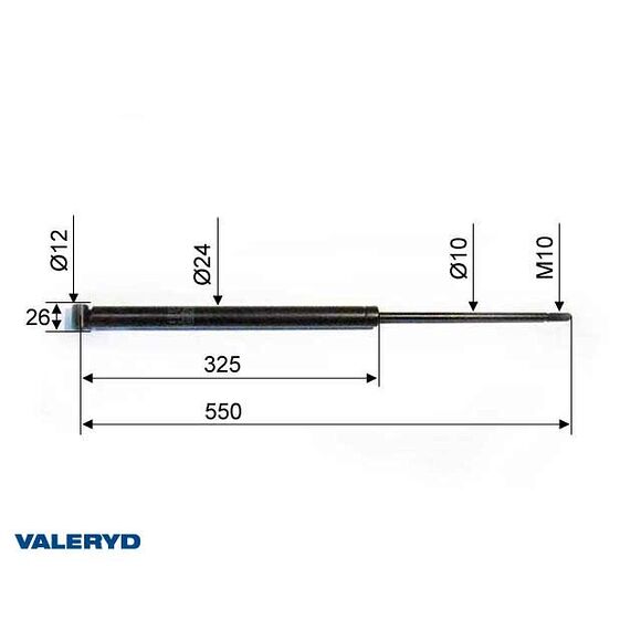 VALERYD Påskjutsdämpare GTA 1,6 CC=550