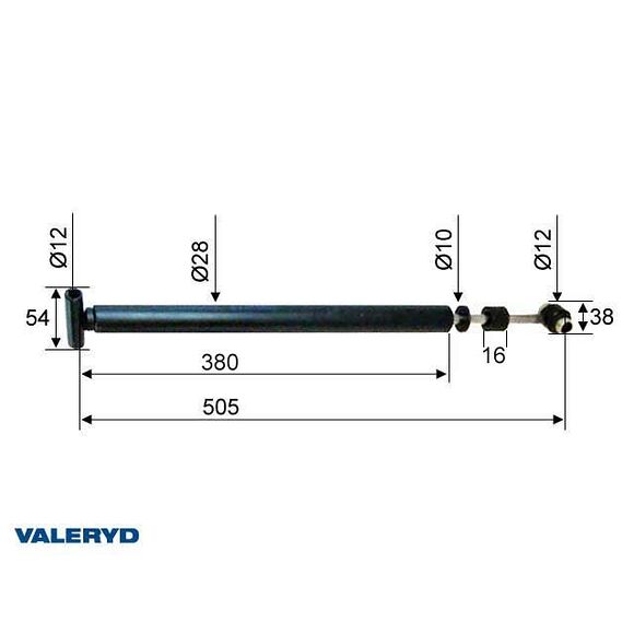 VALERYD Påskjutsdämpare AL-KO Kober Nya utf. CC=505