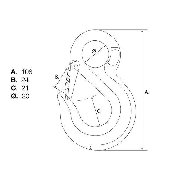 VALERYD Spärrkrok G80 6-8mm, 1,12 ton