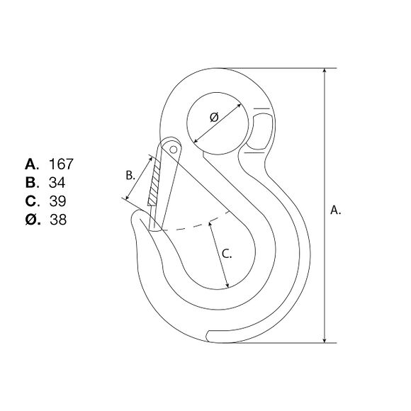 VALERYD Spärrkrok G80 10-8mm, 3,15 ton