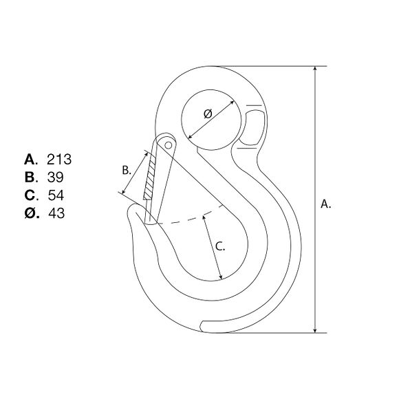 VALERYD Spärrkrok G80 13-8mm, 5,3 ton