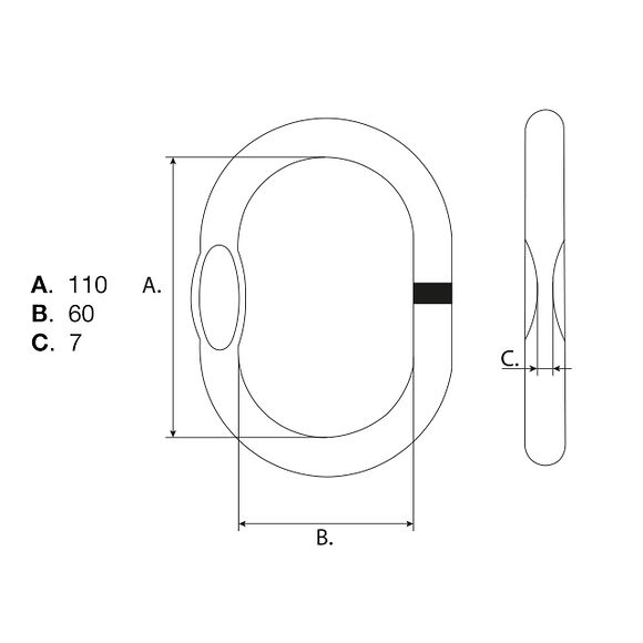VALERYD Ögla G80 8/7-8mm, 2,12 ton
