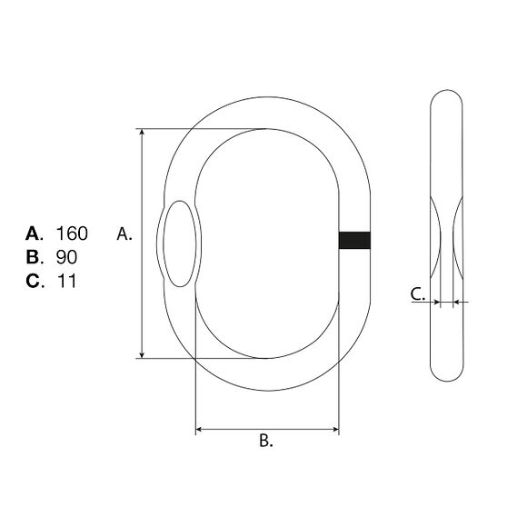VALERYD Ögla G80 13/10-8mm, 5,3 ton