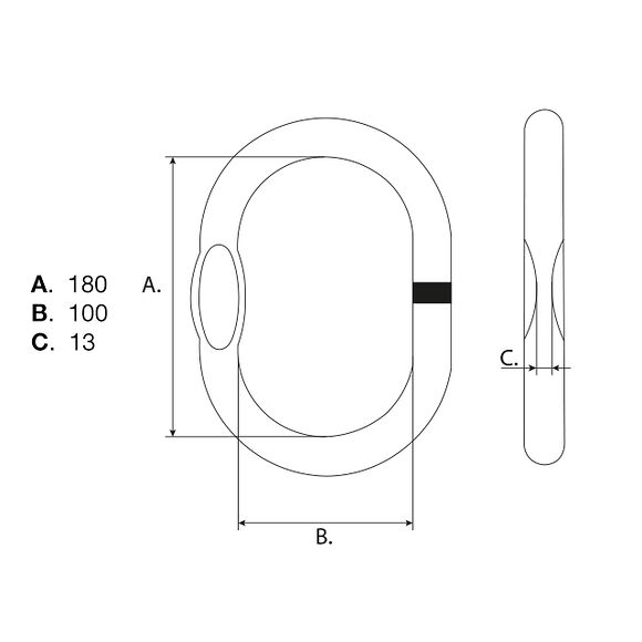 VALERYD Ögla G80 16/13-8mm, 8 ton