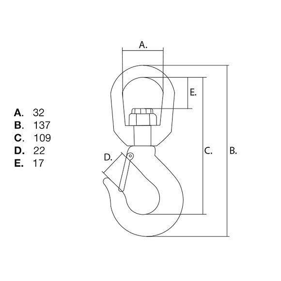 VALERYD Lastkrok med lekare G80 6-8mm, 1,12 ton