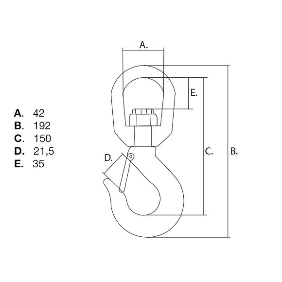 VALERYD Lastkrok med lekare G80 7/8-8mm, 2 ton