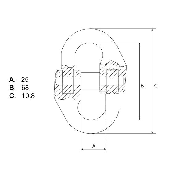 VALERYD Kopplingslänk G80 13-8mm, 5,3 ton