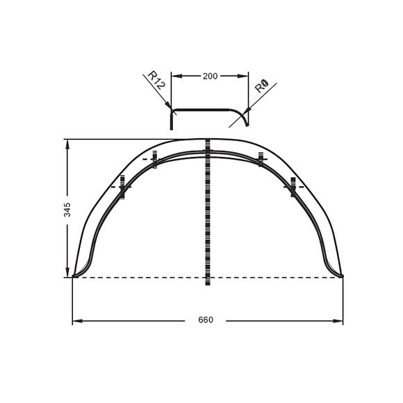 VALERYD Skärm galvaniserad plåt B200 H345 L660