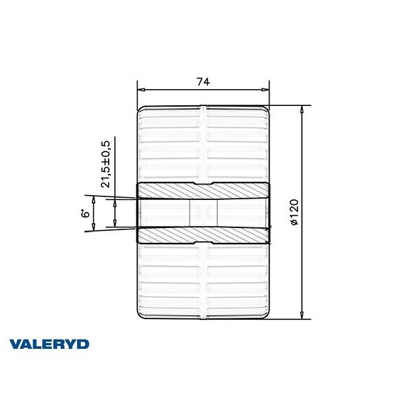 VALERYD Sidorulle Ø120mm, Hål Ø21mm