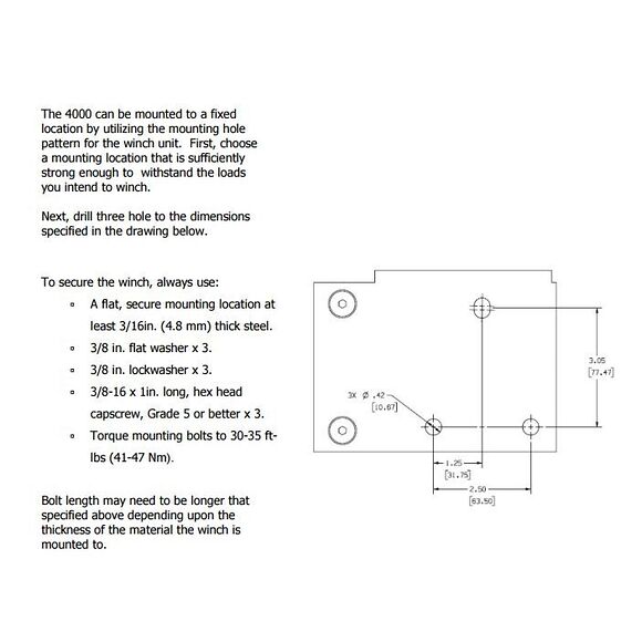 WARN WARN DC 4000 WORKS UTILITY VINSCH 12V