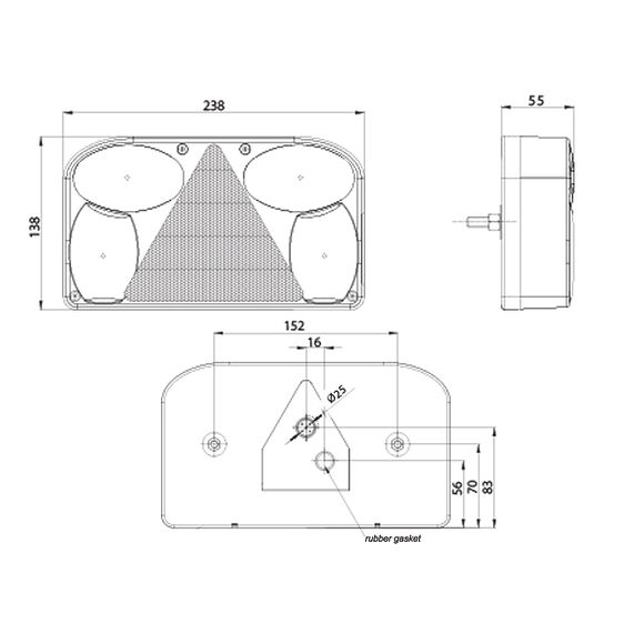 VALERYD Baklykta Fristom - Bajonettkontakt - Vänster