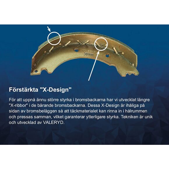 VALERYD Bromsbackset 200*50 till Knott axelsats