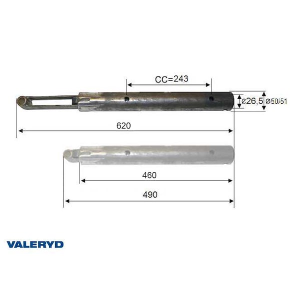 VALERYD Dragrör Peitz PAV/SR 2,7 Mx ZAF 2,8-1  Ø 50mm