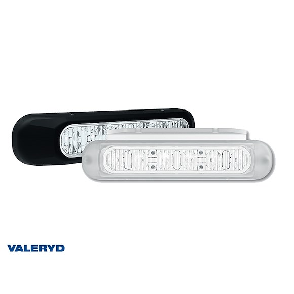VALERYD DRL LED Varselljus 132,2x28,2x19,1mm 3,5m kabel ink 2xSvart hölje, 2xTransparent hölje 2-pack