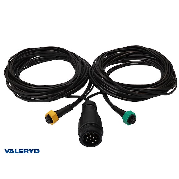 VALERYD Huvudkabel 13-pol, 9m, Bajonettkontakt 6-pol.+ 2x7,5m smartkabel för sidomarkeri