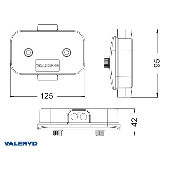 VALERYD Kopplingsdosa 10-polig. 125x95x41mm