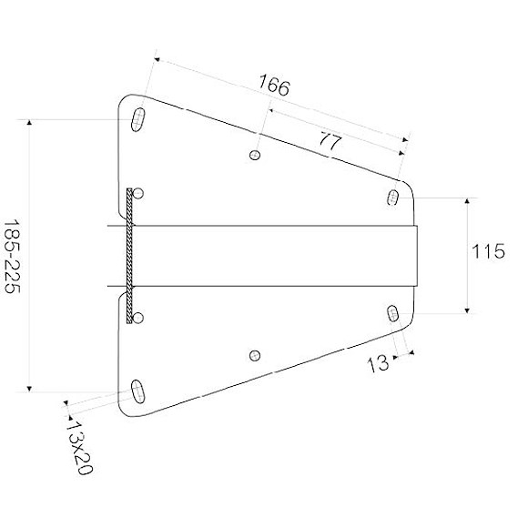 VALERYD Kulkoppling 750 Kg Knott KZE 7,5 V-drag med platta