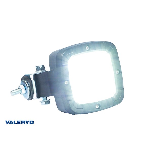 VALERYD LED Arbetslampa svart hölje 1800Lm, med Deutche Stecker kontakt, skruvfäste
