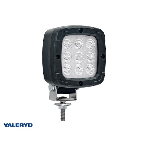VALERYD LED Arbetslampa svart hölje 1800Lm, med Deutche Stecker kontakt, skruvfäste