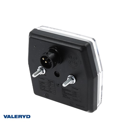 VALERYD LED Backljus 99.7x92.7x30 . bajonett 2(5)pol . 12V . 2 x M5 skruvanslutning. CC 