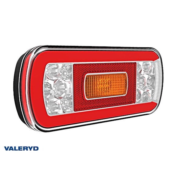 VALERYD LED Baklampa Hö/Vä 220x100x50,5 reflex, skylt- och backljus bajonett 5-pol
