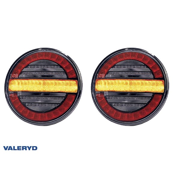 VALERYD LED Baklampa SCANDI-213 Valeryd Hö/Vä Ø140x35mm 12-24V inkl 1m Kabel (2-pack)  