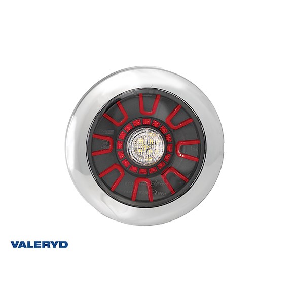 VALERYD LED Baklampa SCANDI-314 krom Valeryd Höger/Vänster Ø155×39mm 12-36V, bajonett 5-pol