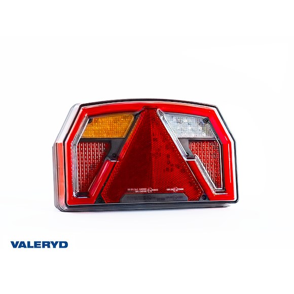 VALERYD LED Baklampa SCANDI-372 Vä med skyltbelysning 240x140 mm 12-36V Bajonettanslutning 6-pol