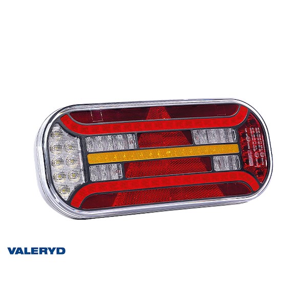 VALERYD LED Baklampa SCANDI-610 Valeryd Hö 302x130x51mm 12-36V med Triangelreflex  inkl Skyltbelysning